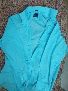 Men's Blue Long Sleeve Dress Shirt