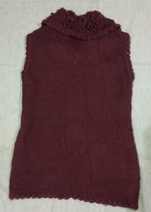 Maroon Knitted Vest