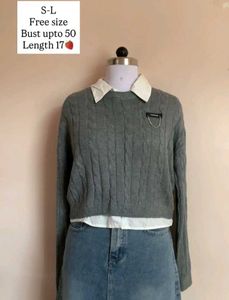 Gray Knit Sweater