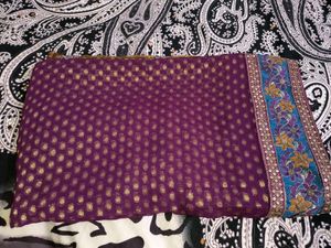 Purple Embellished Dupatta