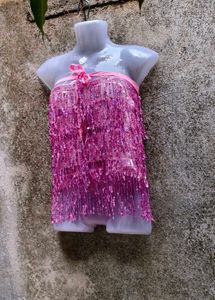 VNM. Pink Sequin Tube Top