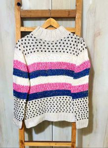 Striped Knit Sweater size-42