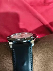 Classic Silver &amp; Black Men&#39;s Watch Dial Case Chang