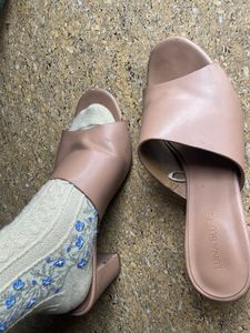 Luna Blu Nude Heeled Sandals