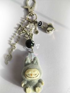 Grey Labubu Keychain