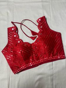 Elegant Maroon Mirror Work Blouse