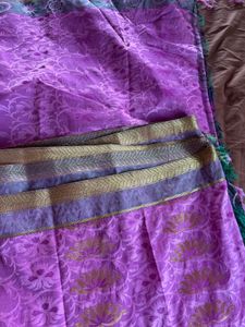 Kora Saree With Out Bloused Used