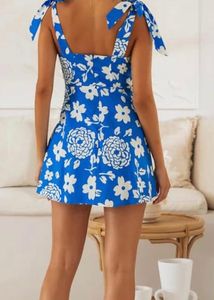 Printed Fit And Flare Dress 💙