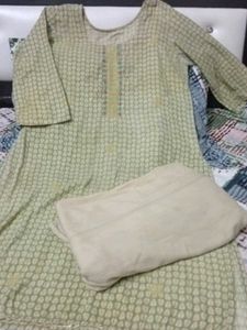 Green Printed Salwar Kameez