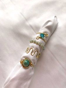 Daisy Beaded Wire Rings