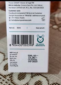 Plum Cica Face Serum
