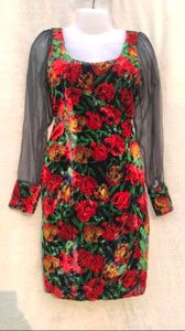 floral velvet dress in offer ✴️🎉