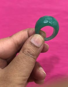 Turquoise Green Glass Ring