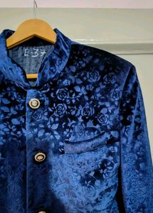 Navy Blue Velvet Indo Western