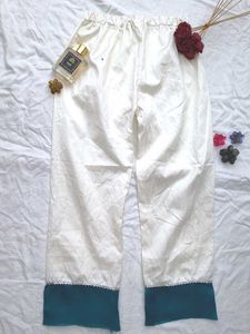 Elegant Teal &amp; White Corset Kurta Trouser Set🫶🏻