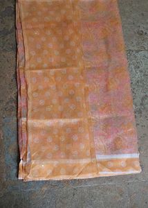 Orange Floral Saree