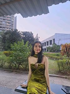 Elegant Olive Velvet Dress