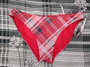 Red Plaid Bikini Bottom ladies  hot