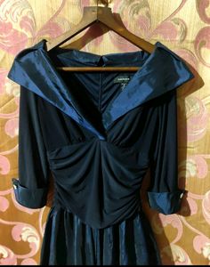 Vintage Navy Fit &amp; Flare Dress
