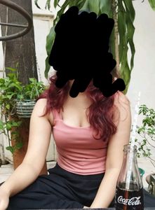 ONLY Cropped Top In Dusty Rose Pink