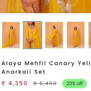Elegant Yellow Ethnic Gown On Sale