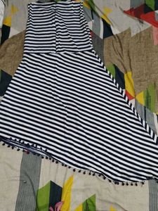 Blue And White Dress For 17-18 Years