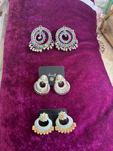 3 Sets Of Earrings