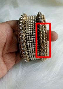 Pearl &amp; Stone Bangle