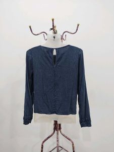 Denim Long Sleeve Top