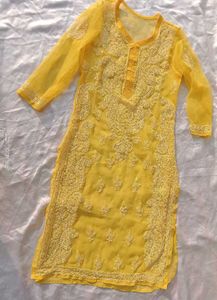 💛Lucknowi Work With Gota Patti Chikankari Kurta