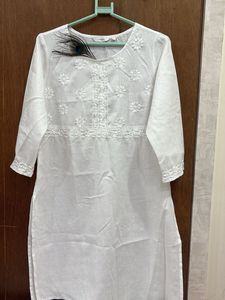 White Embroidered Kurta