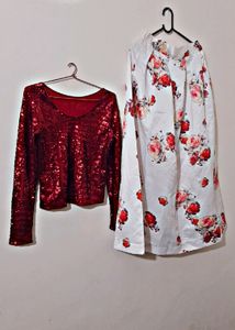 Fancy Top And Bottem Skirt Set.