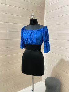 Shein Pintresty 🌸 Cute Blue Crop Top