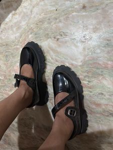Black Mary Jane Platform Shoes