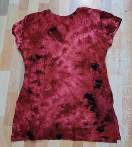 Red Colour Short Kurti Top