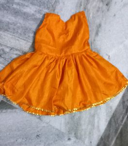 Mango colour frock