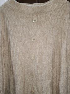 Long Woollen Flare Skirt Off-white Blush/nude Colo