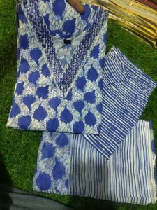 Blue Kurti Set