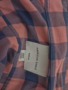 American Eagle Plaid Button-Down