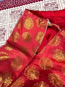 Red &amp; Gold Ethnic Skirt