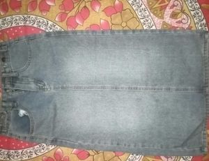 Women Denim Midi Skirt