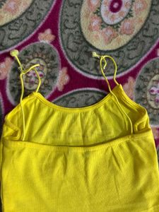 Be Fearless Printed Yellow Crop Top