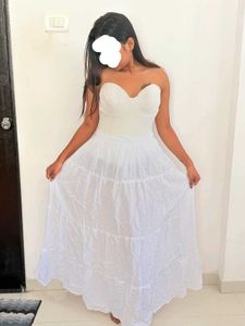 White Corset & Flared Skirt