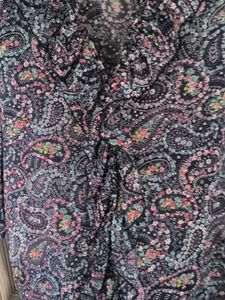 Paisley Print Ruffle Dress