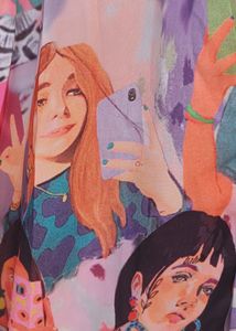 Caaraa Colourful Cool Girls Button Down Shirt