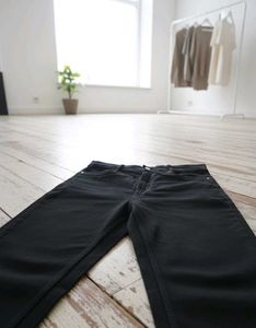 Black Flared Denim Jeans
