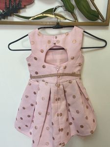 Pink &amp; Gold Polka Dot Dress