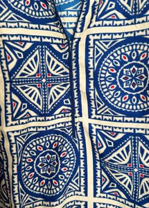 Women’s Indigo &amp; White Block Print Straight Kurta