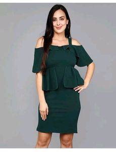 Addyvero Women Bodycon Green Dress.