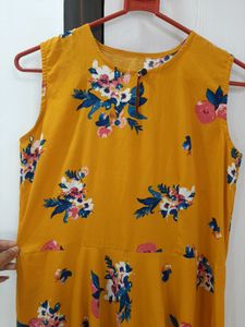 Floor Touch Yellow Dress